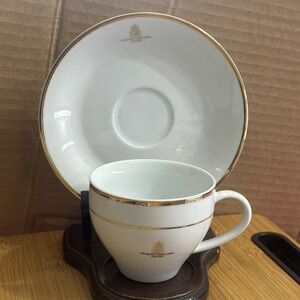 QUEEN ELIZABETH II * Set Of 4 Golden Jubilee Tea Cups & Saucers * Coffee * (sh1)